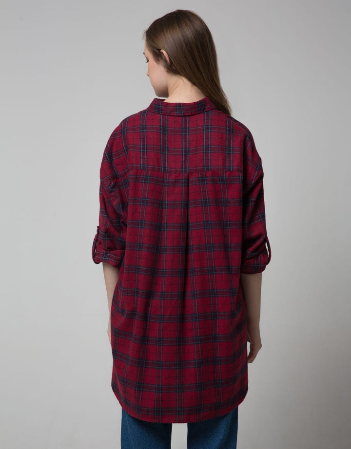 Nevada OVZ Plaid Kemeja Wanita