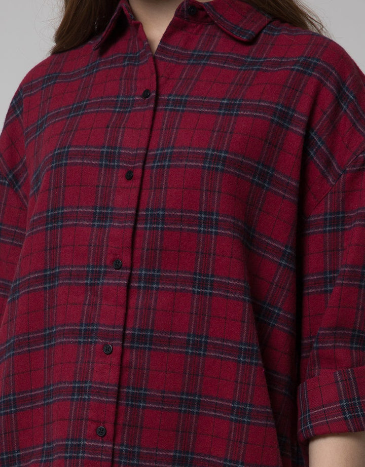 Nevada OVZ Plaid Kemeja Wanita