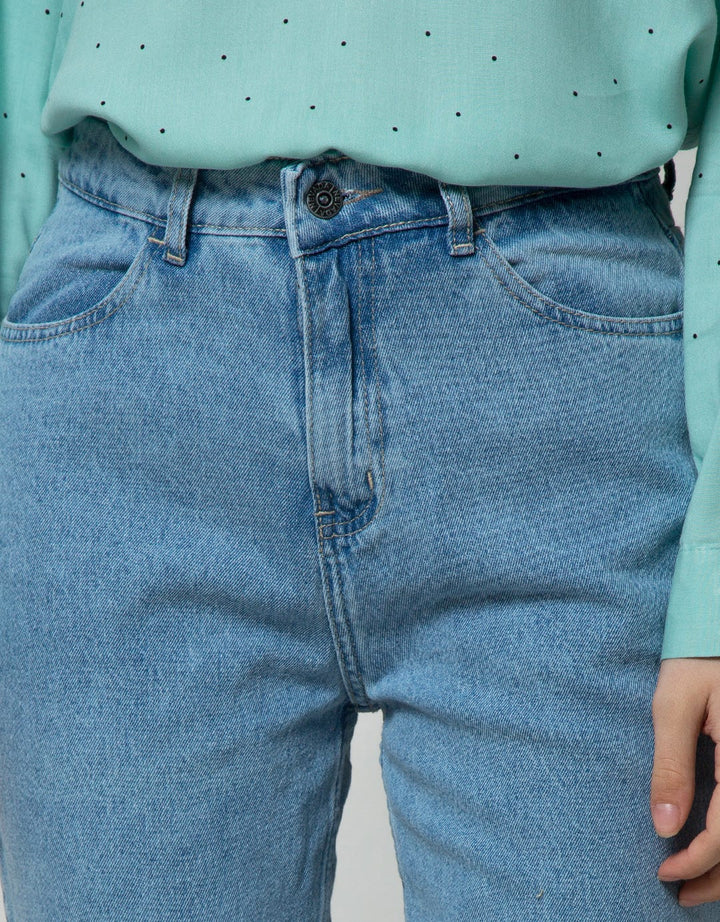 Nevada Denim Long Pants Mom Fit