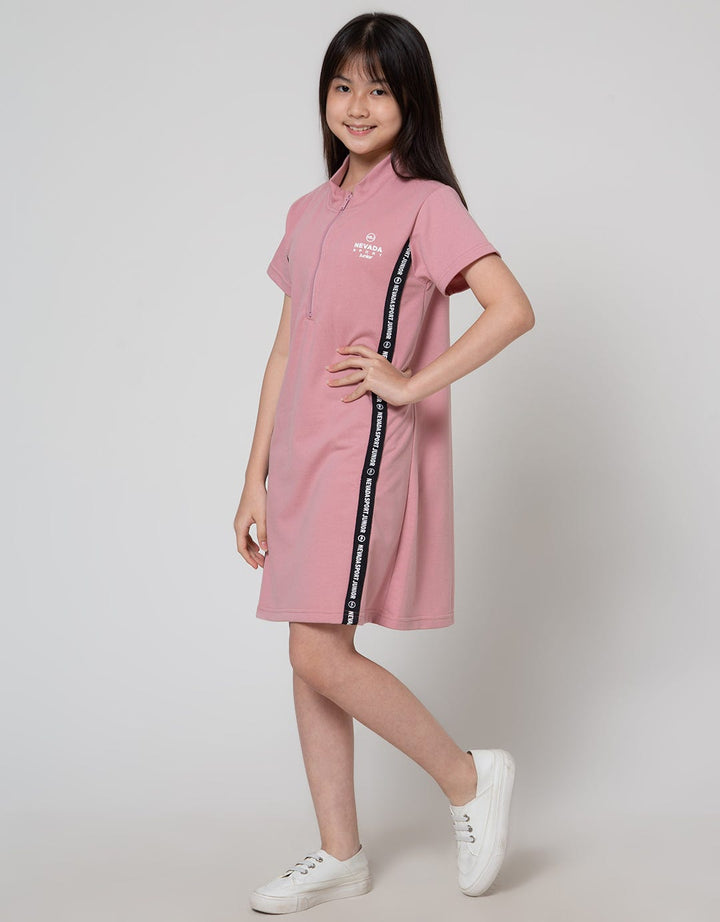 Nevada Sport Short Sleeve Midi Dress Zipper With Nsj Tape