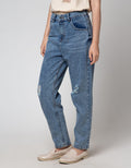 Nevada Denim Long Pants Boyf Destroyed