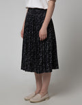 Connexion Women Midi Skirt Pleat Print Abstract