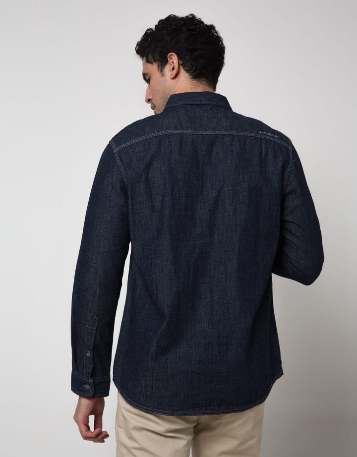 Watchout Jeans Long Sleeve Denim Look Shirt