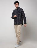 Watchout Jeans Plaid Long Sleeve Shirt