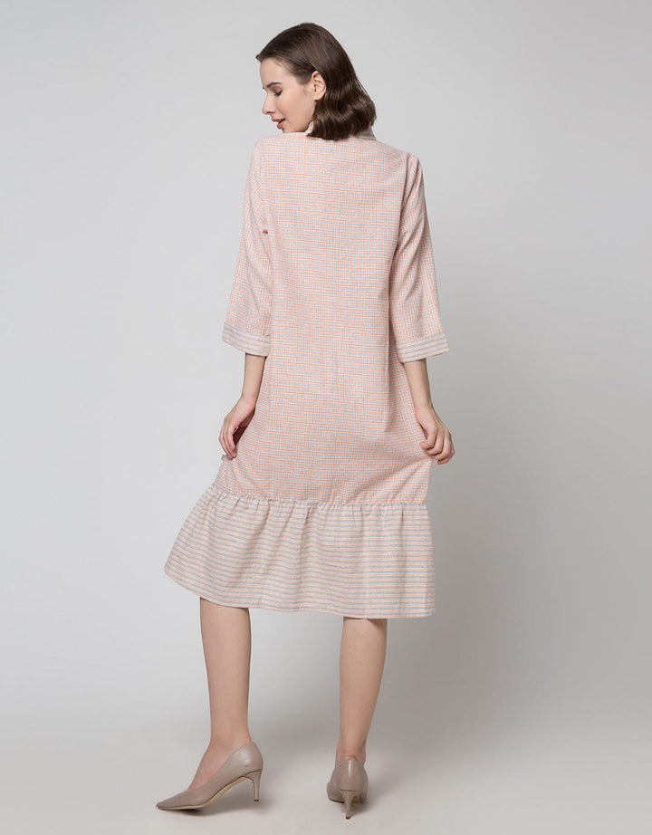 Triset Ladies Plaid Motif Dress