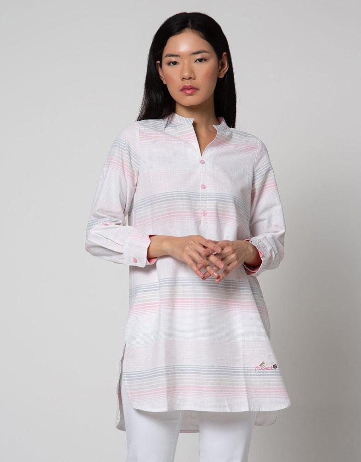 Triset Casual Color Stripe Blouses