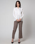 Triset Casual Ruffle Stripe Blouse