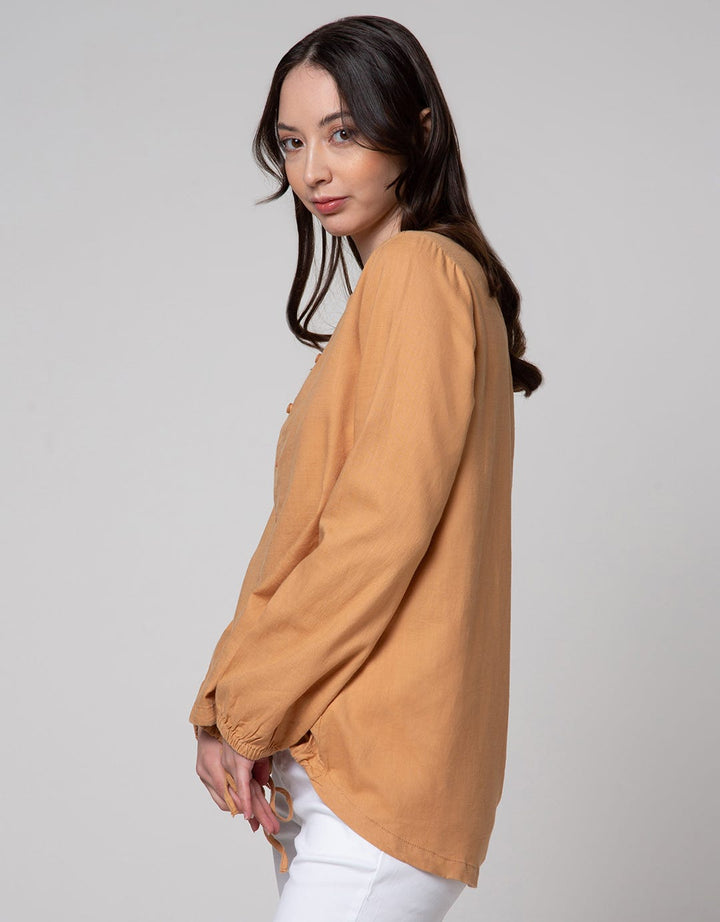 Triset Casual Drawstring Bottom Blouse