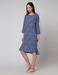 St. Yves Midi Full Print Dress Wanita