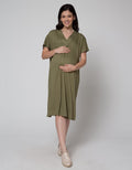 Connexion Mom Short Sleeve Midi Dress Rayon
