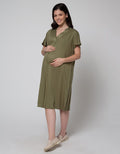 Connexion Mom Short Sleeve Midi Dress Rayon