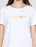 Cardinal Passions Print Kaos Casual Wanita