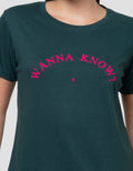 Cardinal Girl Print Wanna Know Kaos Wanita