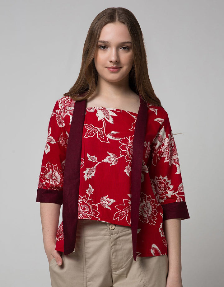 Connexion Women Short Sleeve Blouse Batik