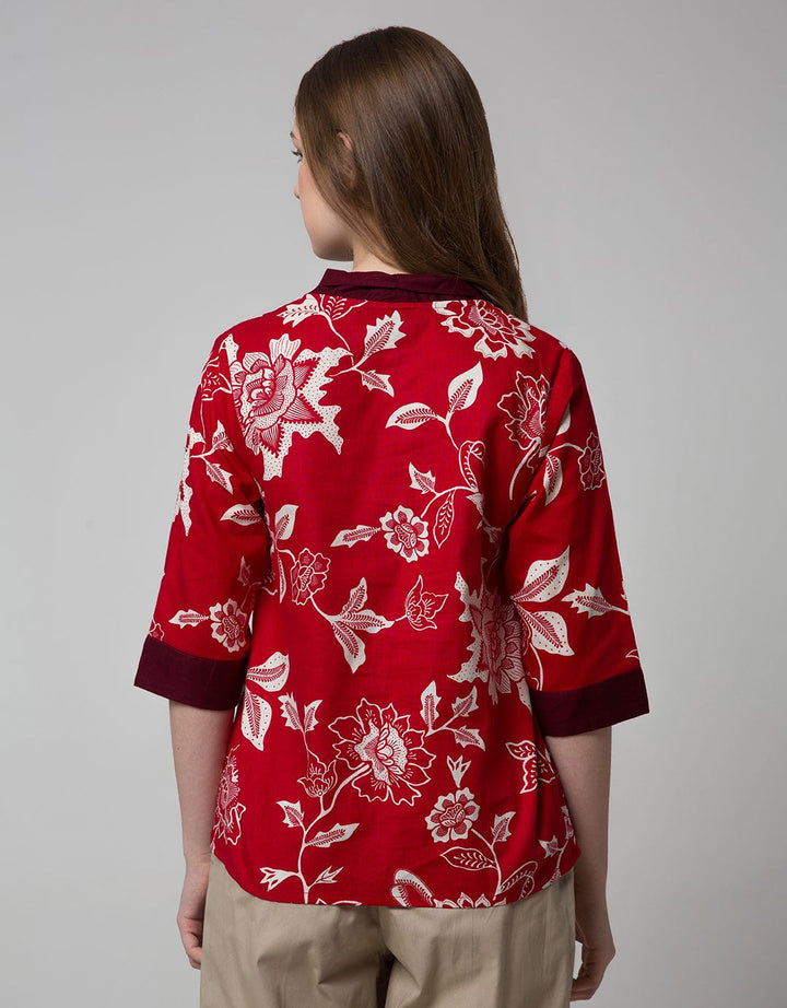 Connexion Women Short Sleeve Blouse Batik
