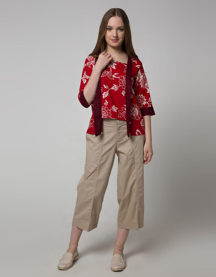 Connexion Women Short Sleeve Blouse Batik