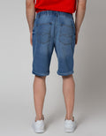 Nevada Denim Short Pants Rubber Waist Destroy