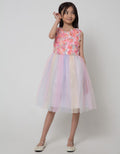 Kidz Too Tile Flower Midi Dress Anak Perempuan