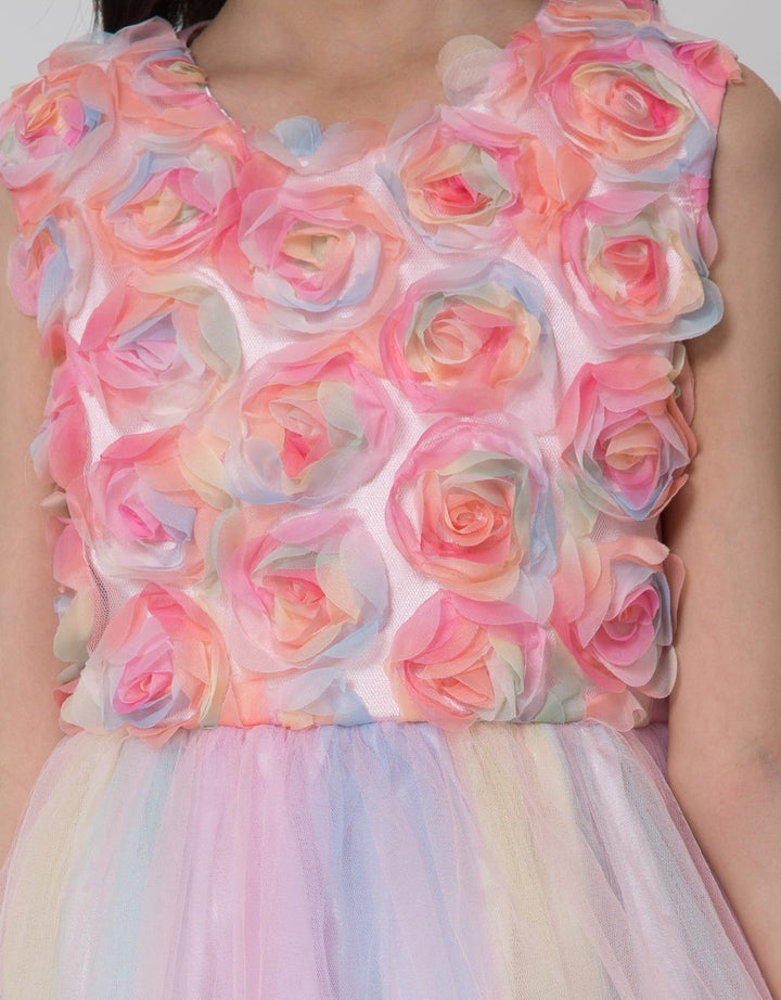 Kidz Too Tile Flower Midi Dress Anak Perempuan