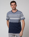 Cole Stripe End Chest Kaos Pria