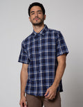 Cole Short Sleeve Shirt Woven Shirt Medium Check