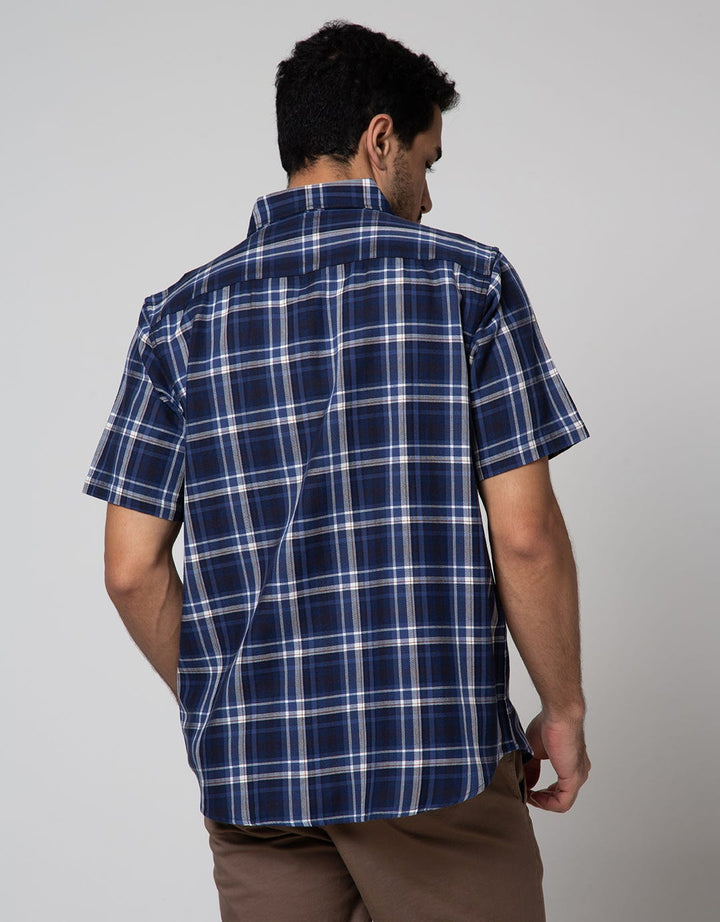 Cole Short Sleeve Shirt Woven Shirt Medium Check