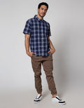 Cole Short Sleeve Shirt Woven Shirt Medium Check