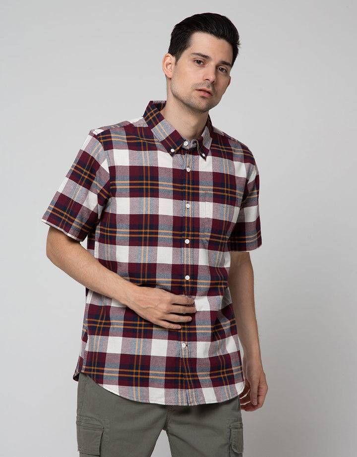 Cole Short Sleeve Shirt Woven Print Check