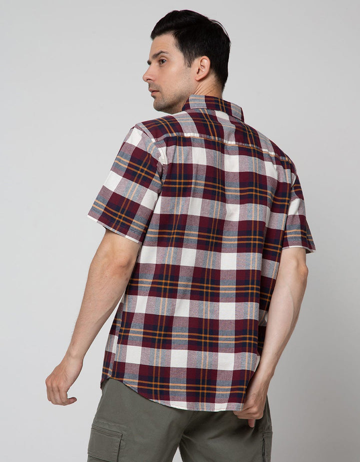 Cole Short Sleeve Shirt Woven Print Check