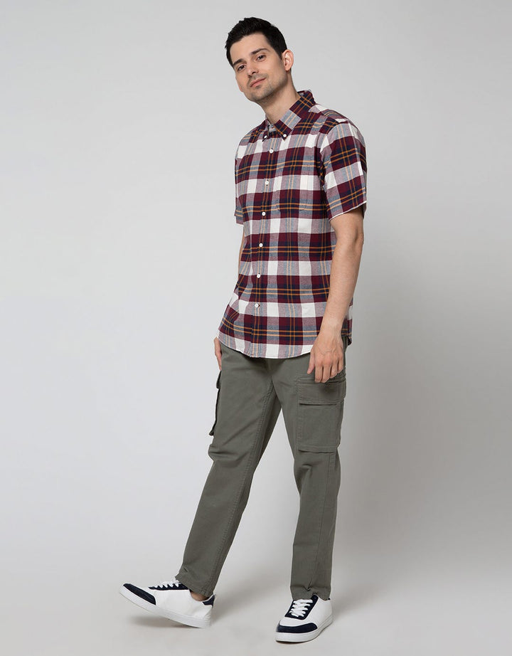 Cole Short Sleeve Shirt Woven Print Check