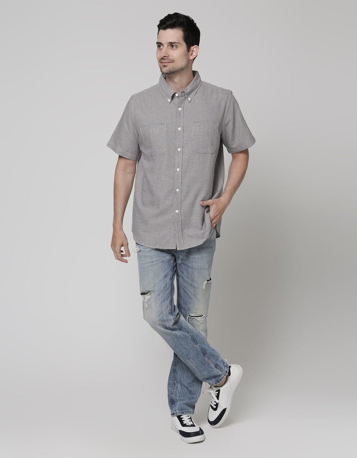 Cole Short Sleeve Shirt Woven Shirt Small Check 2