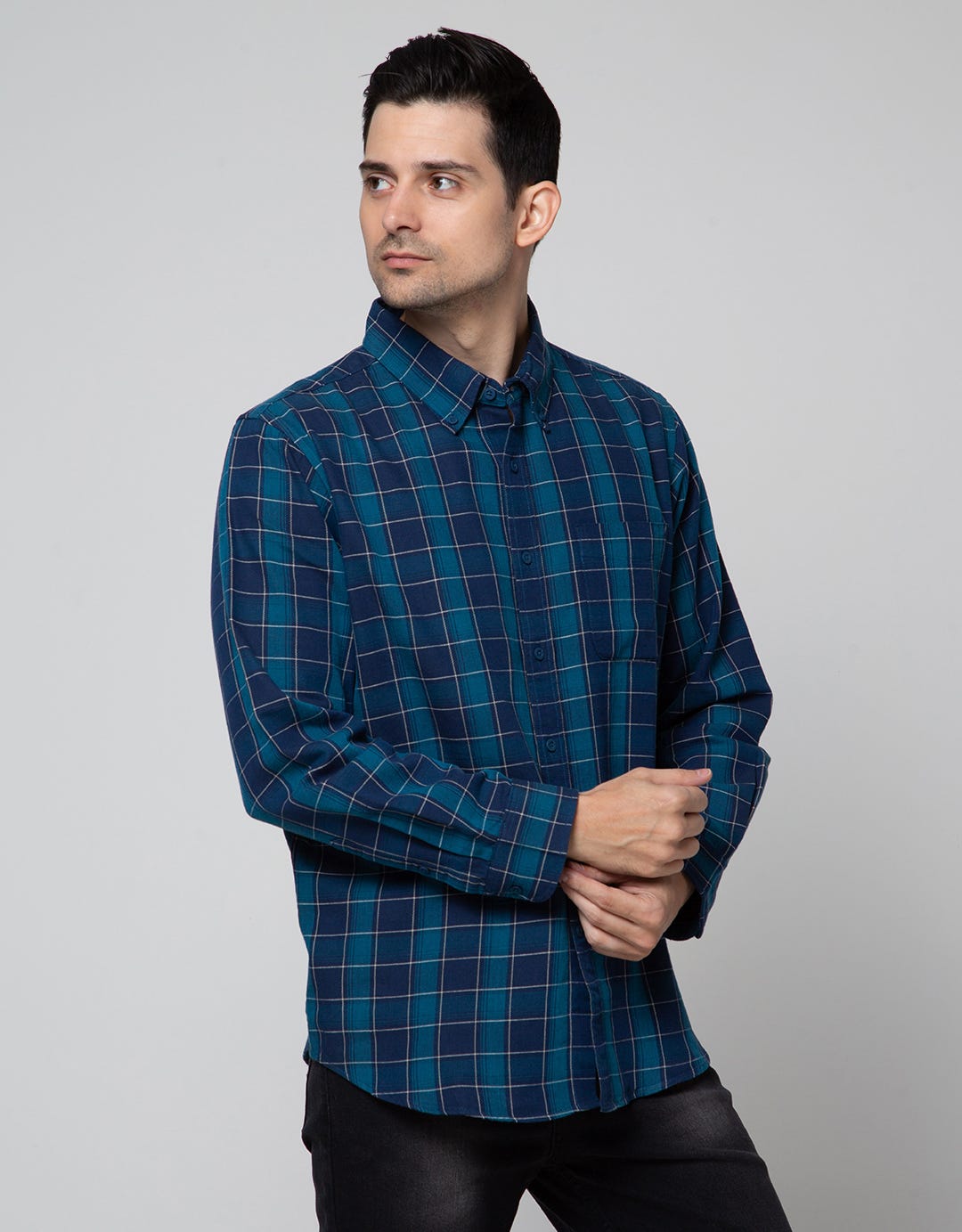 Cole Long Sleeve Shirt Woven Medium Check