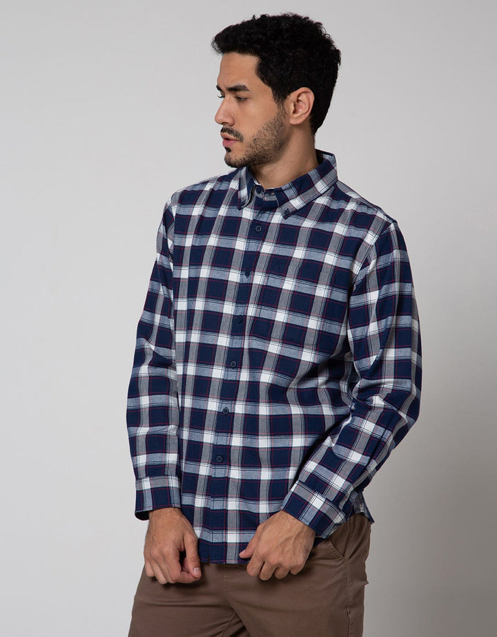 Cole Long Sleeve Shirt Woven Medim Check