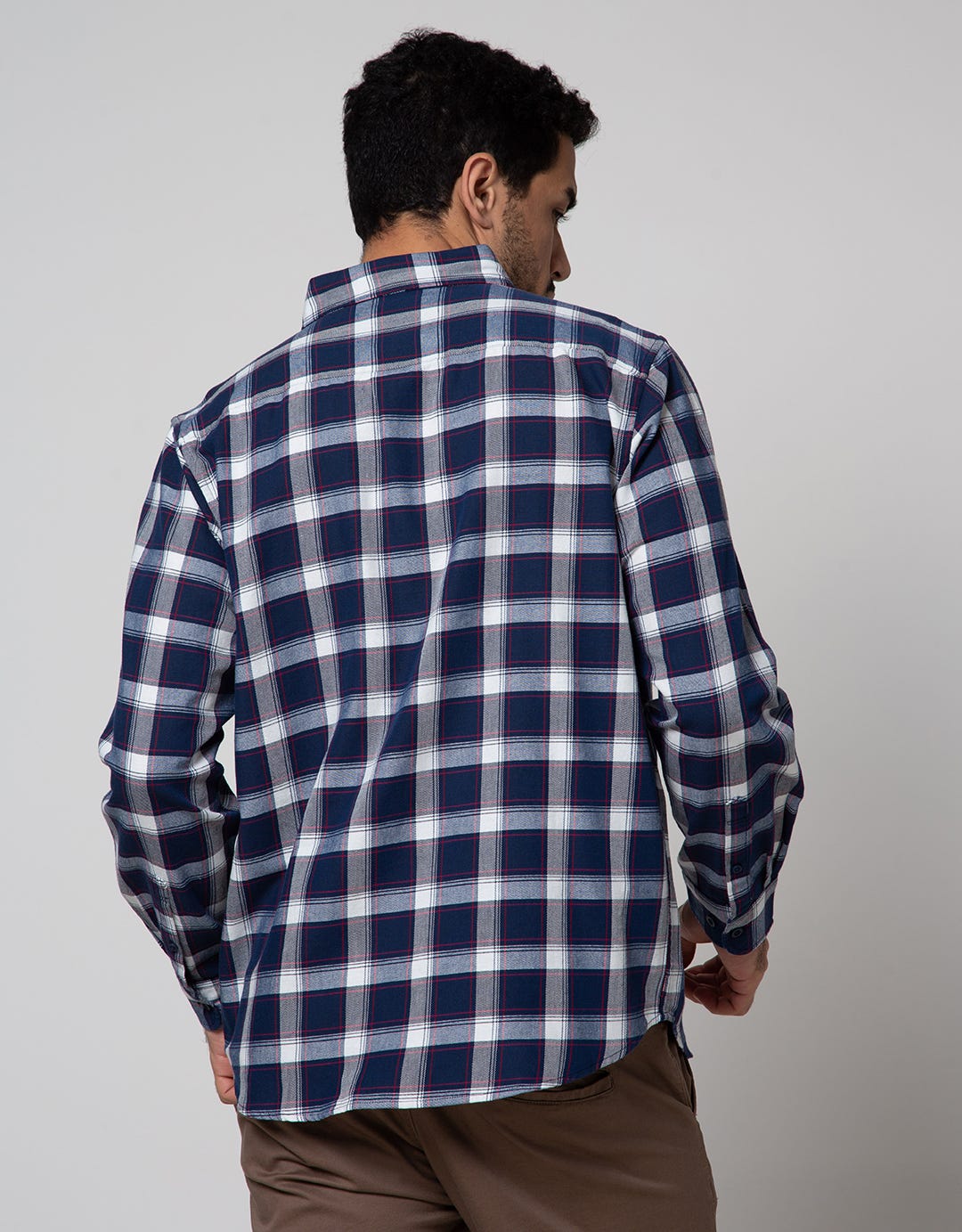 Cole Long Sleeve Shirt Woven Medim Check