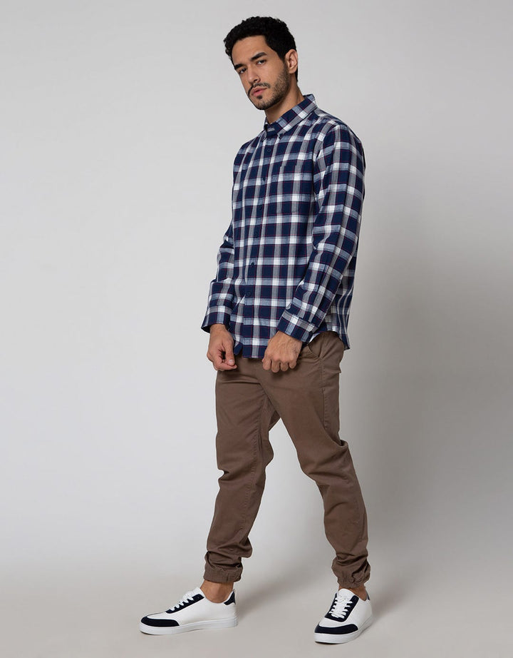 Cole Long Sleeve Shirt Woven Medim Check