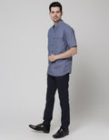 Cole Short Sleeve Shirt Woven Print Geo Slub
