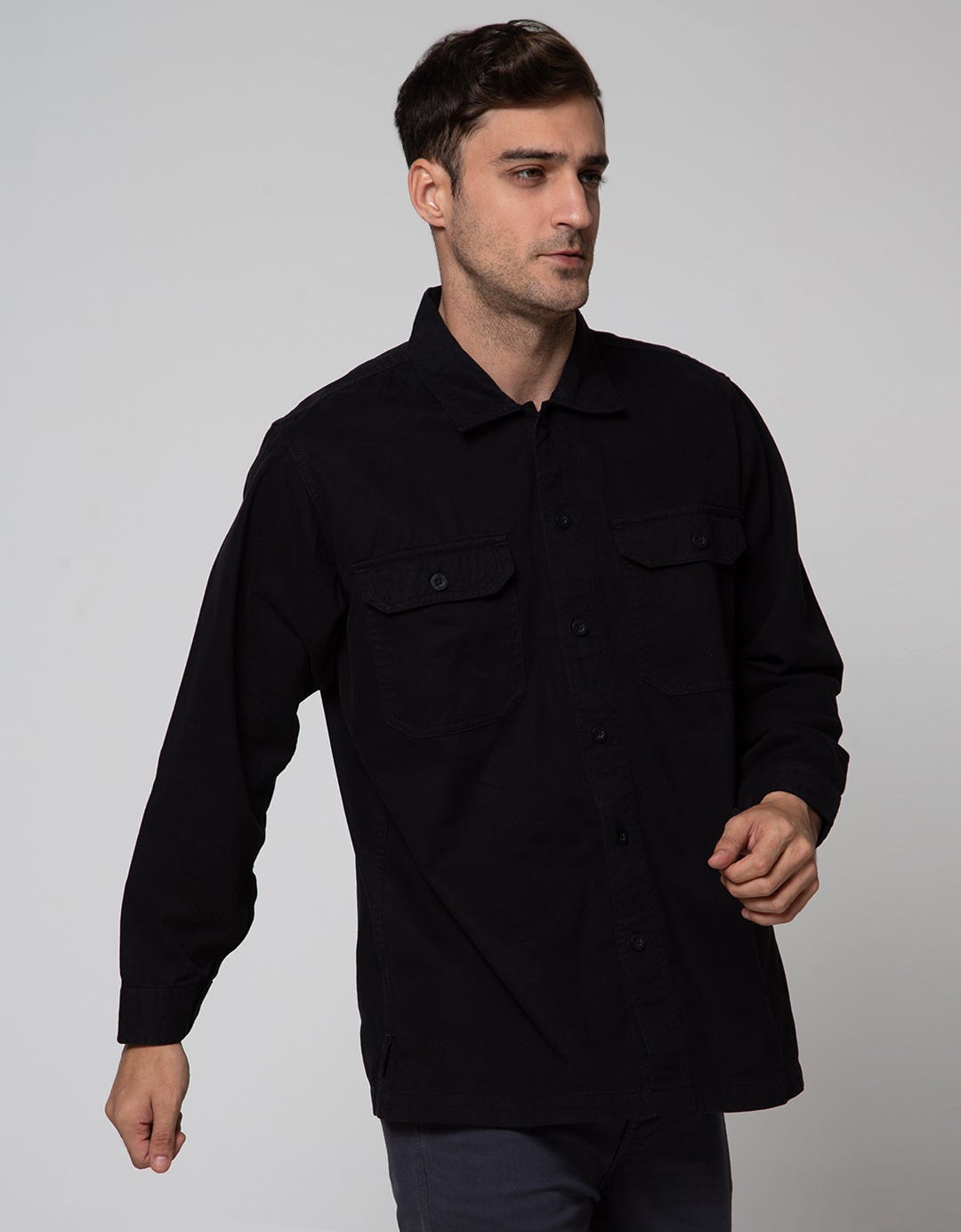 Cole Jaket Shirt Twill Solid