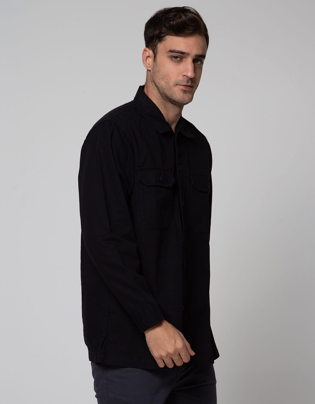 Cole Jaket Shirt Twill Solid