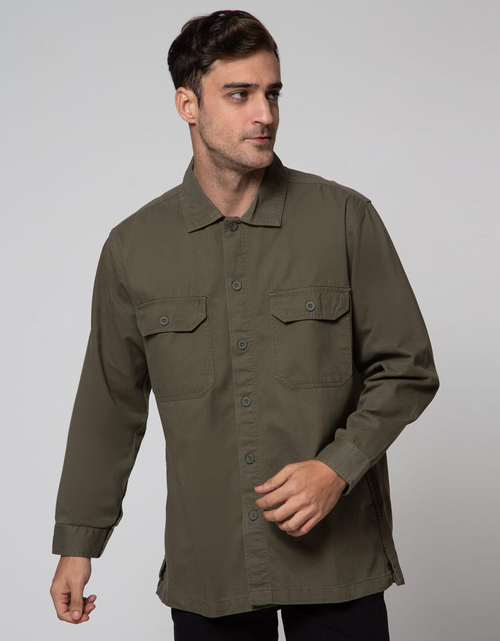 Cole Jaket Shirt Twill Solid