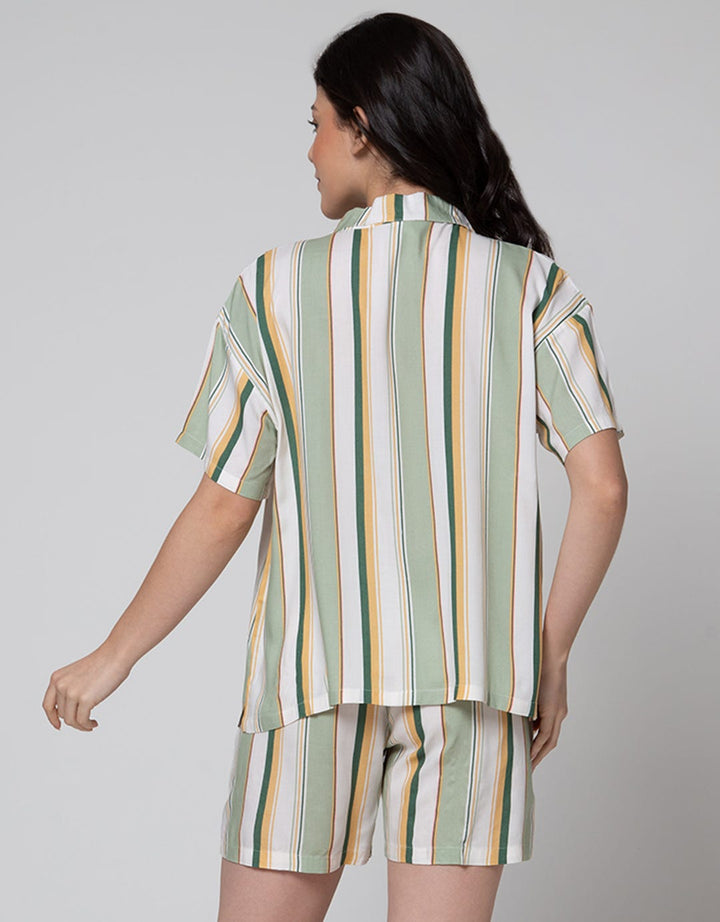 Nevada Short Sleeve Pyjama Shorts Stripe