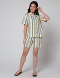 Nevada Short Sleeve Pyjama Shorts Stripe