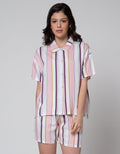 Nevada Short Sleeve Pyjama Shorts Stripe