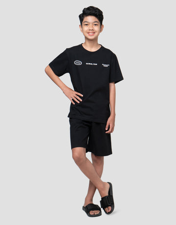 NEVADA PRINT MUSIC GLOBAL TOUR  PAKAIAN SETELAN ANAK LAKI-LAKI