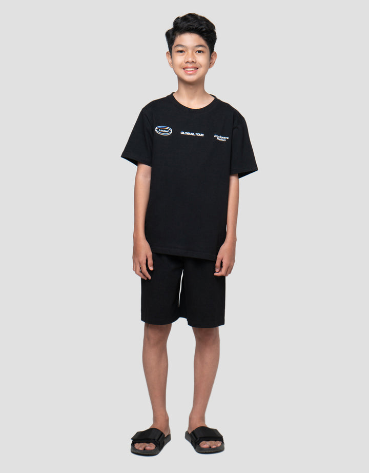 NEVADA PRINT MUSIC GLOBAL TOUR  PAKAIAN SETELAN ANAK LAKI-LAKI