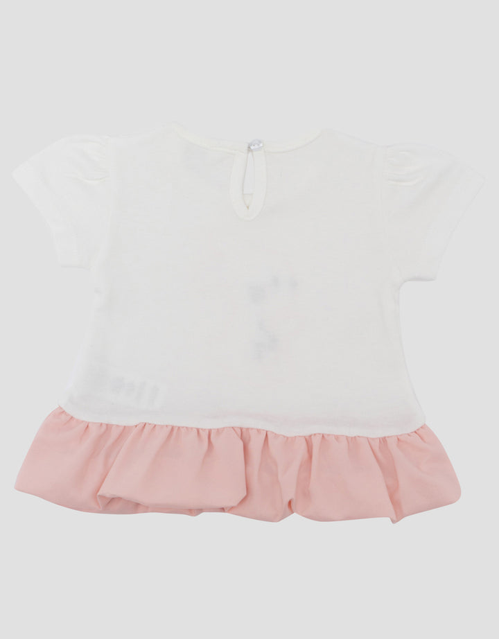 Little M Embro Bunny With Woven Baloon Kaos Bayi