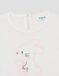 Little M Embro Bunny With Woven Baloon Kaos Bayi