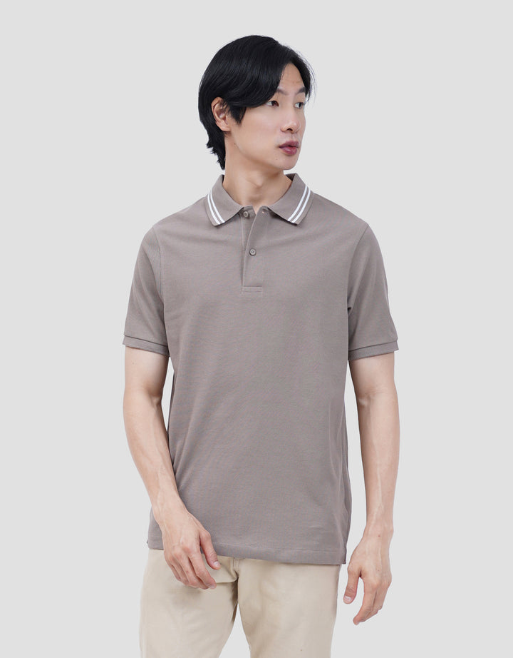 SUKO SOLID KNIT POLO PRIA