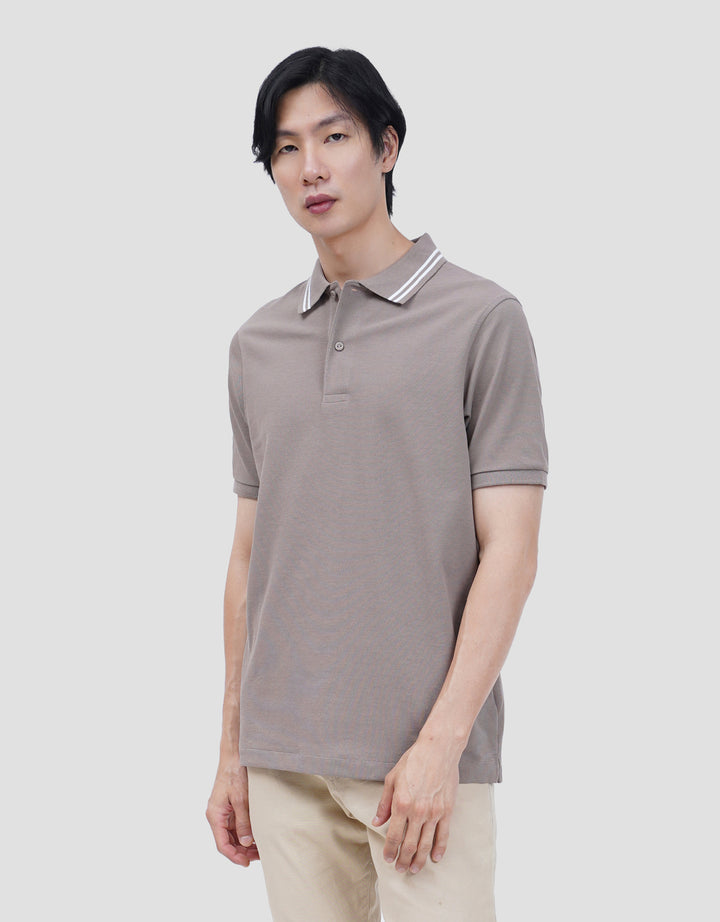 SUKO SOLID KNIT POLO PRIA