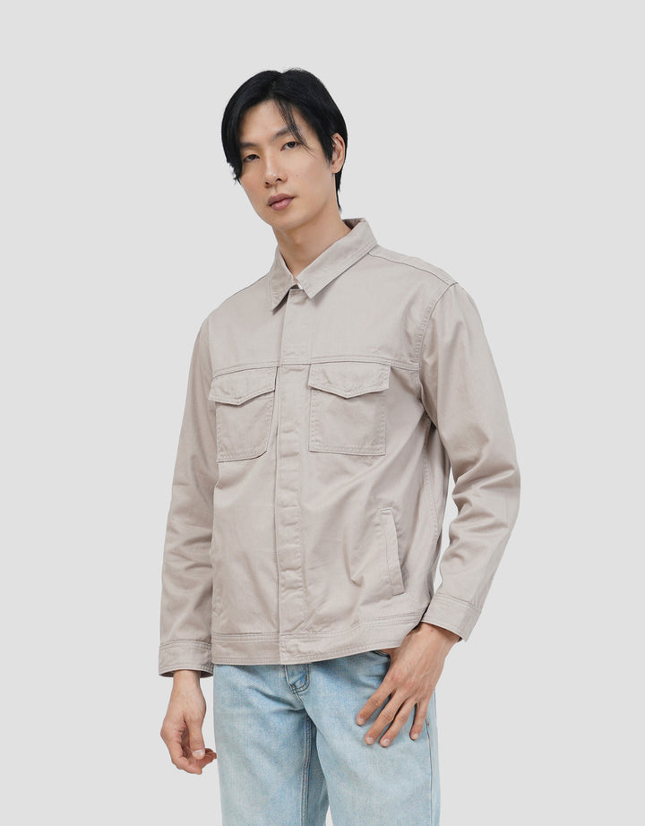 SUKO KATUN TWILL OUTERWEAR WORKWEAR LENGAN PANJANG JAKET PRIA