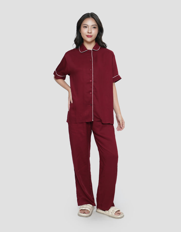 SUKO LENGAN PENDEK CELANA PANJANG PAJAMAS SET WANITA